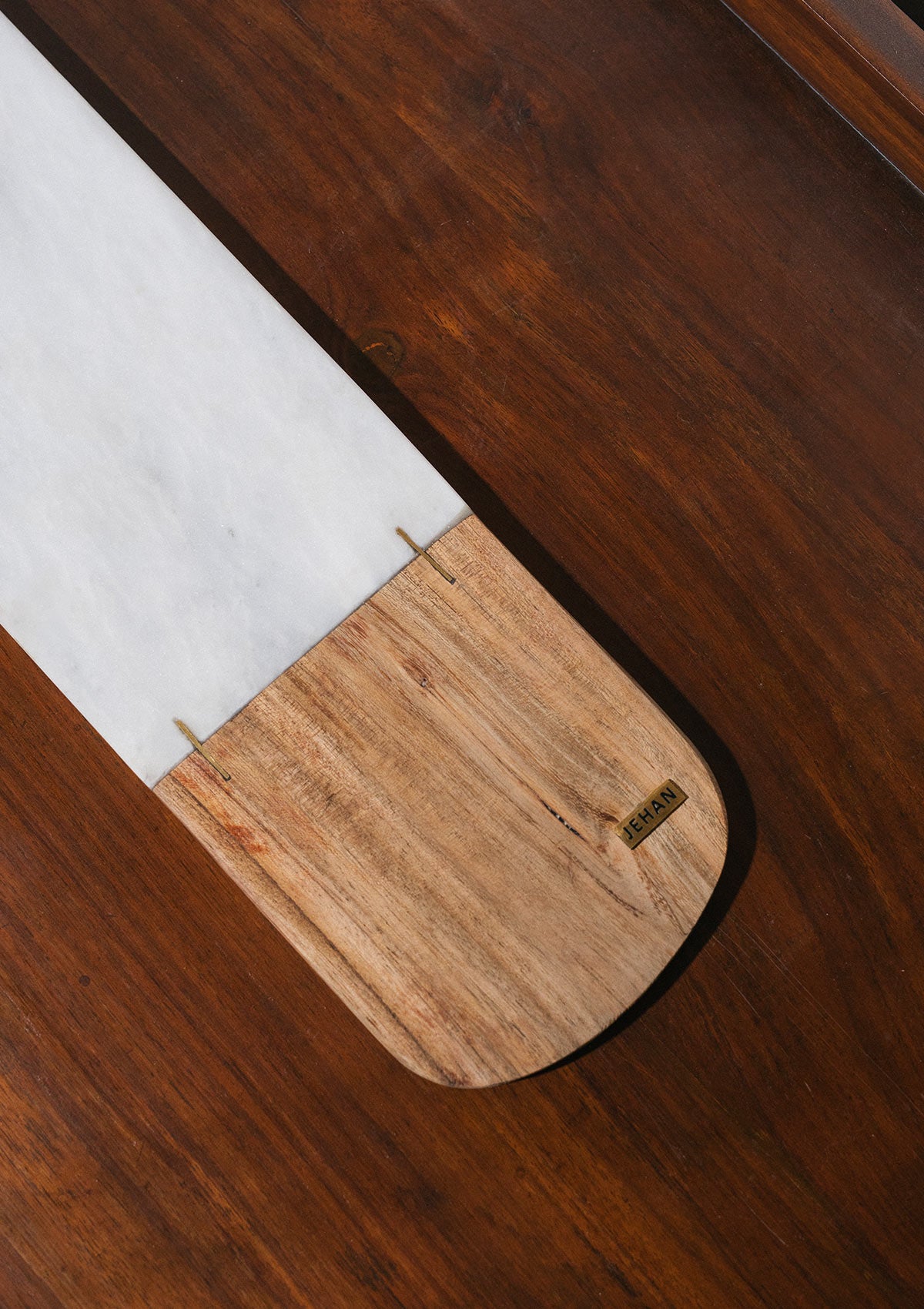 MARBLE AND ACACIA SERVING BOARD